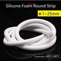 1/2/5M Silicone Foam Round Strip  1/2/3/4/5/6/8/10 / 20/30mm ซิลิโคนโฟมทรงกลมสูงทนอุณหภูมิแถบปิดฟองน้ำ Strip