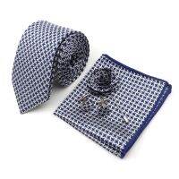 (Celebrity Menswear) Men Designer Ties โพลีเอสเตอร์ Dot Casual Skinny Tie Hanky Cufflinks เข็มกลัดชุดสำหรับงานแต่งงานอย่างเป็นทางการธุรกิจชุดเนคไท