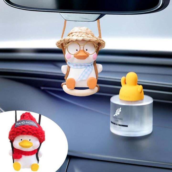 car-rear-view-mirror-ornament-cute-swing-plaster-duck-pendant-for-truck-car-mirror-suspension-decoration-for-truck-car-travel-camper-convertible-car-expedient