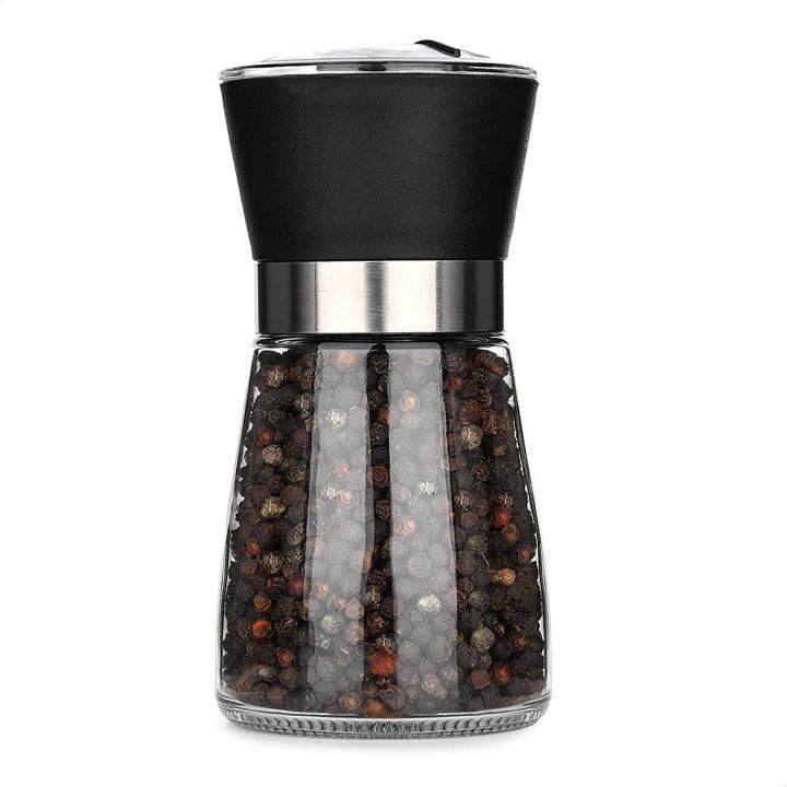 Clara.Pepper Grinder Salt and Pepper Grinder Pepper Mill Grinder Black ...