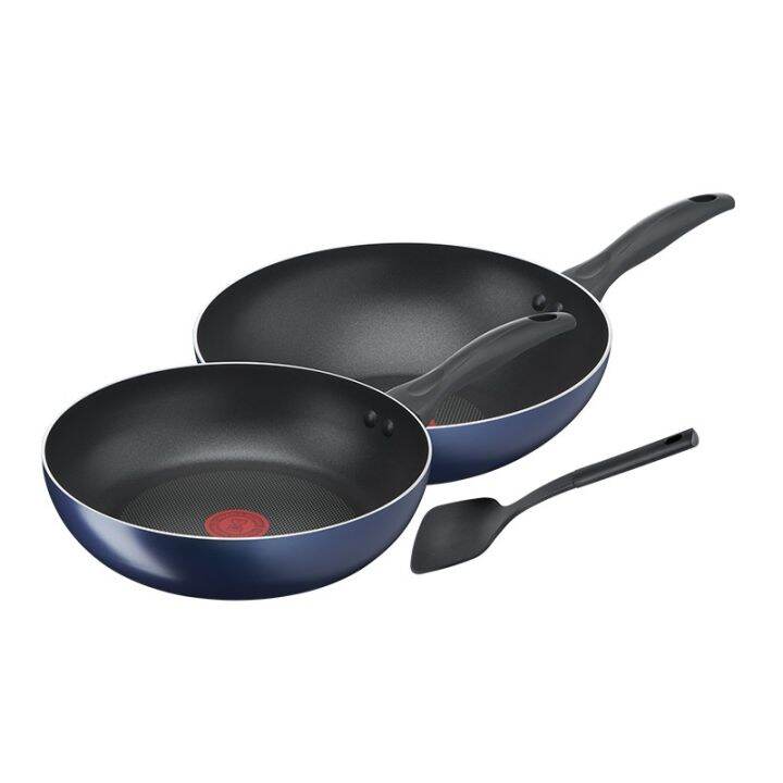 tefal-เซ็ตเครื่องครัว3ชิ้น-กระทะก้นลึก-กระทะก้นแบนรุ่น-clearcook-กระทะก้นลึก28ซม-ลึก7-7ซม-กระทะก้นแบน-26-ซม-ลึก6-3ซม-ใช้กับเตาแม่เหล็กไฟฟ้าไม่ได้