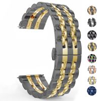 22mm 20mm Band for Samsung Galaxy Watch 3 41 45mm 46mm 42mm Gear S3 Steel Strap Active2 40 44mm Metal Loop for Amazfit BIP 2 GTR Straps