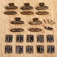 Hinges บานพับตู้เฟอร์นิเจอร์โบราณ,บานพับตู้15ชิ้น/เซ็ตพร้อมกล่องเครื่องประดับไม้สลักกลอนแบบสลับอุปกรณ์เสริมฮาร์ดแวร์วินเทจ