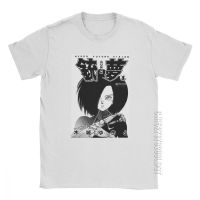 Gunnm Alita T-Shirt For Men Battle Angel Leisure Comic Movie Anime Japan T Shirt ManS Tops Grey Tee Shirt 100% Cotton S-4XL-5XL-6XL