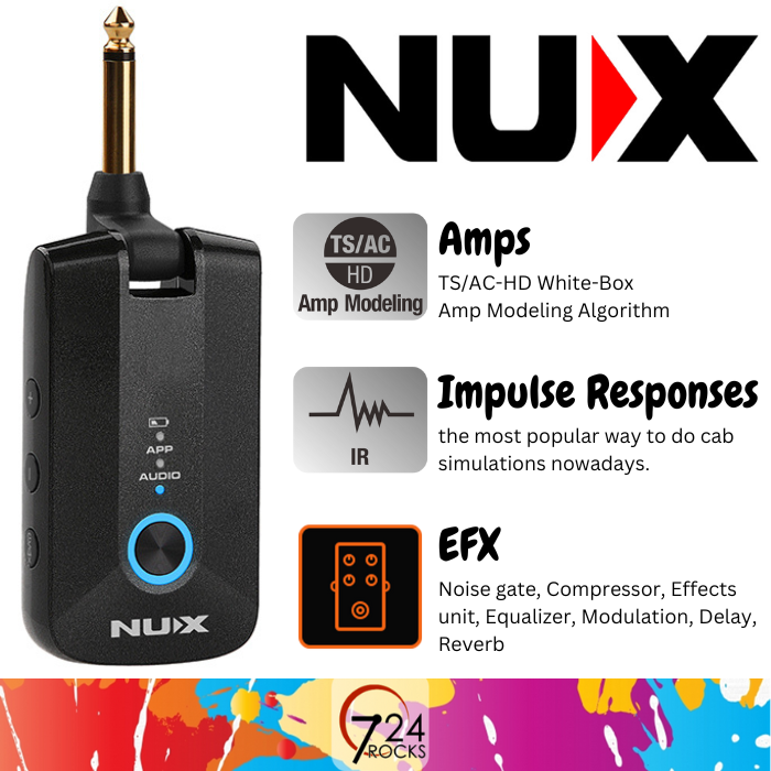 NUX Mighty Plug Pro MP-3 GuitarBass Amp Modeling Amplug