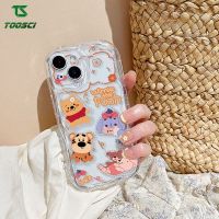 ดิสนีย์น่ารักการ์ตูน Lotso Winnie ช้อนส้อมมีดหมีพูห์3D ลายคลื่นเคสใส่โทรศัพท์ฝาหลังนุ่มสำหรับ OPPO A11K A15S A16K A16E A17K A1K A31 A36 A32 A96 A3S A57 A5 A33 A53 A55 A52 A9 A5S A78 A58 a12 A74 A77S A93 A94 A95 A98