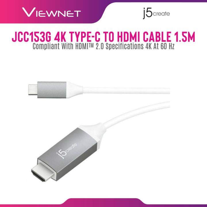 j5create  JCC153G USB-C to HDMI Cable – j5create International