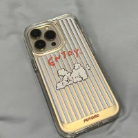 IPhone Case HD Acrylic High Quality Hard Case Metal Button Protection Camera Shockproof Cartoon Enjoy Dog Compatible for IPhone 14 Pro Max 13 Pro Max 12 Pro Max