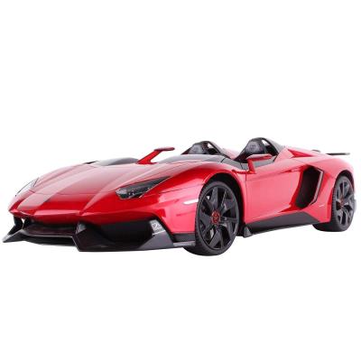 รถบังคับวิทยุ LAMBORGHINI AVENTADOE J อัตราส่วน 1/12  วิ่งได้ มีไฟ เห็นห้องโดยสารสมจริง -  RASTAR 57500 Red