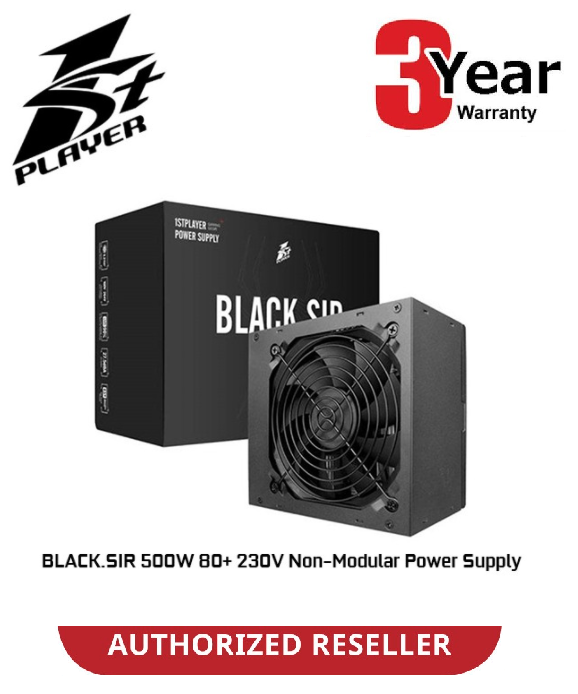 1st Player BLACK.SIR 500W 80+ 230V (Non-Modular) Power Supply | Lazada