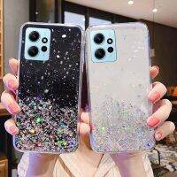 เคส TPU รูปดาวผงสะท้อนแสงอ่อนนุ่มสำหรับ Xiaomi Poco F5 Pro/Redmi Note 12 Turbo Pro Plus Speed Pro + 5G 4G แฟชั่นฝาหลังสวยเคสซิลิโคนประดับเลื่อมแวววาว