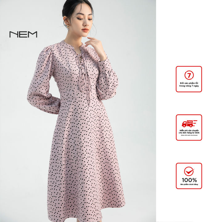 Đầm công sở NEM Fashion tay dài D42482 | Lazada.vn