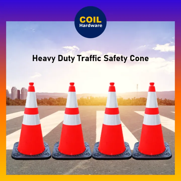 HEAVY DUTY SAFETY CONE TRAFFIC PVC CONE 30''/ WITH REFLECTIVE STICKER