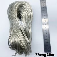 30เมตร UL2468 26 24 22 20AWG พีวีซีสายทองแดงเปลือยชุบดีบุก2468สายลำโพงเสียงสีทองและสีเงินชิ้นส่วนทดแทน LPX3765เส้นขนานใส