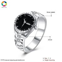 Ladies Ring Jewelry Watch Style Ring Ladies Quartz Finger Watch 925 Silver Ring Ladies Creative Personality