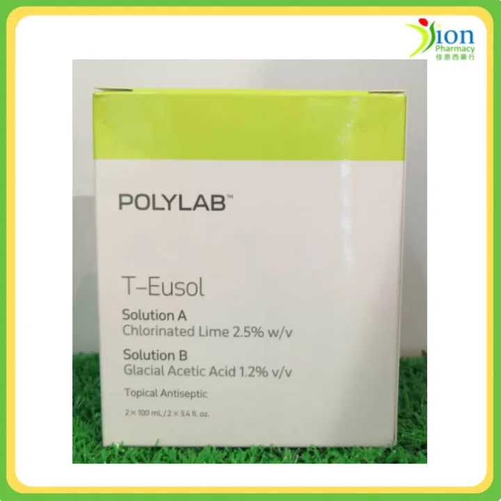 POLYLAB TEUSOL ANTISEPTIC SOLUTION (SOLUTION A & B) 2 BOTTLES X 100ML