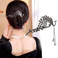 Fashion Black Crystal Twist Barrette Gifts for Elegant Ladies