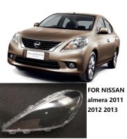 เลนส์ไฟหน้ารถยนต์สำหรับ Nissan อัลเมร่า,ฝาครอบไฟหน้ารถยนต์2011 2012 2013จำนวน1คู่