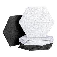 12 Pack Acoustic Foam Panel Hexagon Acoustic Panels for Acoustic Treatment,Beveled Edge Tiles for Bass Insulation