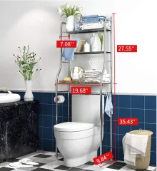 Bathroom Storage Shelf, 3-tier Space Saver Organizer Rack, Freestanding Bathroom  Organizer Storage Rack, Bathroom Organizers And Storage, Bathroom  Accessories - Temu Philippines