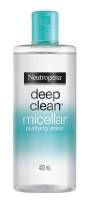 Neutrogena Deep Clean Micellar Purifying Water 400 ml. นูโทรจีน่า ดีพ คลีน ไมเซล่า เพียวริฟายอิ้ง วอเทอร์ 400 มล.