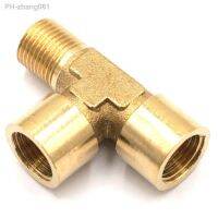 3/8 BSP Female x 3/8 BSP Female x 3/8 BSP Male Tee 3 Way Brass Pipe Fitting Connector Water Fuel Gas