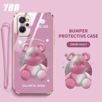 เคสโทรศัพท์ YBD สำหรับ OPPO Realme 9i OPPO K10 A36 A76 4G นิ่มโปร่งใสหมีรุนแรงลายการ์ตูนไล่ระดับสีเคสโทรศัพท์กันกระแทกพร้อมกรอบป้องกันกล้องเลนส์คลุมทั้งหมด