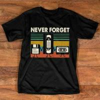 Cassette Never Forget Funny Vintage T Shirt 100% Cotton O Neck Summer Short Sleeve Casual Mens T Shirt Size S 3Xl| | - Aliexpress