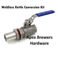 【CW】 Weldless Kettle Conversion  1/2 quot;NPT 2 pc SS316 Valve Homebrew Hardware