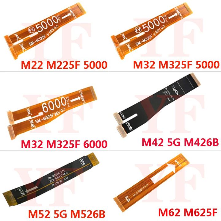 ‘；【。- For  Galaxy M22 M32 M42 M52 5G M62 M325F 5000 6000 M526B M625F M426B Main Board Motherboard Connector LCD Flex Cable