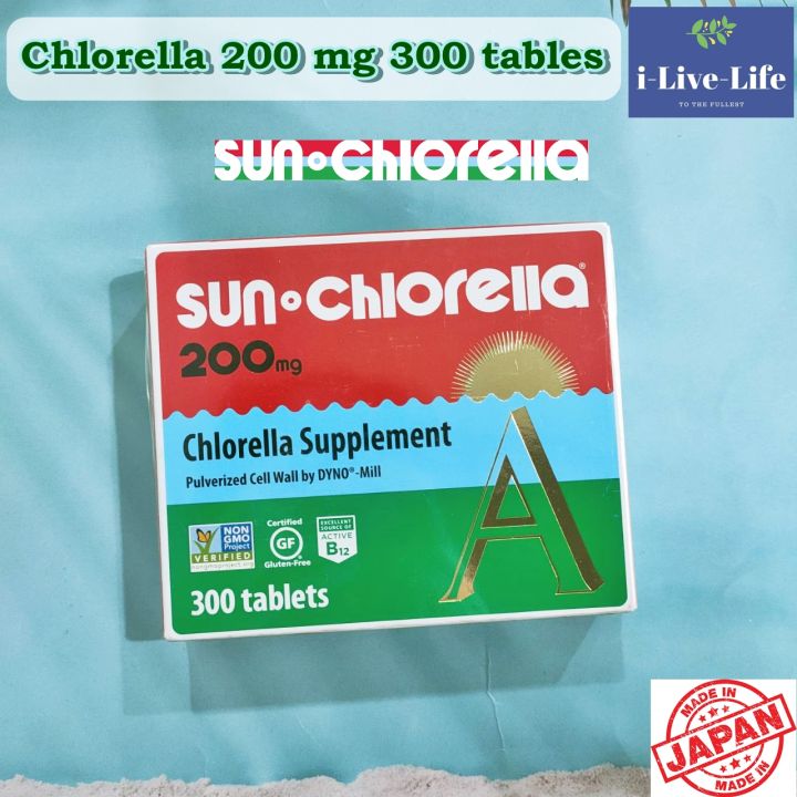 อาหารเสริมคลอเรลล่า-a-200-mg-300-tablets-sun-chlorella-เป็นผู้นำอุตสาหกรรม-คลอเรลล่า-ทั่วโลก-gmp-usa