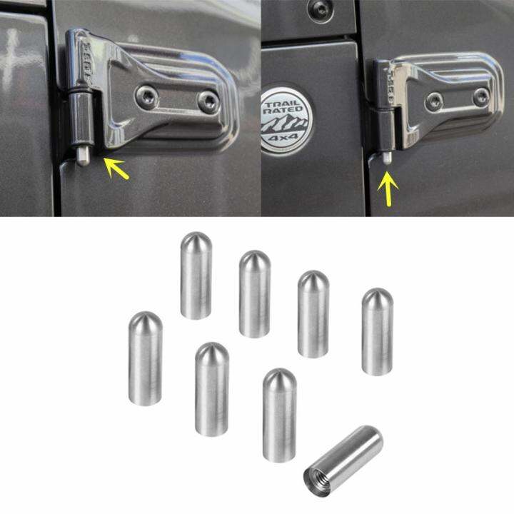 Door Hinge Pin Guides Hinges Bolts Protector for Jeep Wrangler JK JL JT