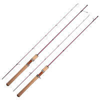 【Cw】จับ U Rod Memancing Serat Karbon Serat KarbonPemutus Memancing Tiang 1.82.12.25M Hujung Pepepeสีชมพู Lembut-Ditala แถบตัว3 Bahagian