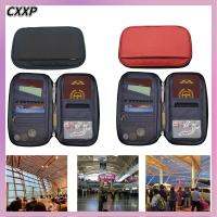 CXXP สายรัด2เส้น ผู้ถือหนังสือเดินทางครอบครัว ช่องเสียบการ์ด โพลีเอสเตอร์ กระเป๋าสตางค์ใส่บัตร พกพาสะดวกดี สีทึบทึบ กระเป๋าใส่เอกสาร การเดินทางการเดินทาง