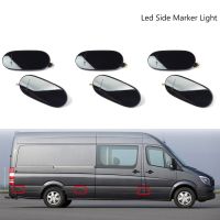 ไฟ LED แสดงไฟสัญญาณเลี้ยวเครื่องหมายด้านข้าง6X แบบไดนามิกสำหรับ Mercedes-Benz Sprinter W906 2006-2018 Crafter 2006-2016