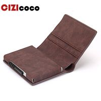 【CW】✉♂  Fashion Card Holder Credit Men Metal Wallet for ID Holders Business Protector