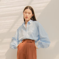 MYLAR - HONEY OVERSIZED SHIRT สี light blue เสื้อเชิ๊ต oversized แขนยาว