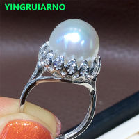 YINGRUIARNO Sterling Silver Pearl Ring Natural Freshwater Pearl Ring Adjusting dimensions ring pearl ring