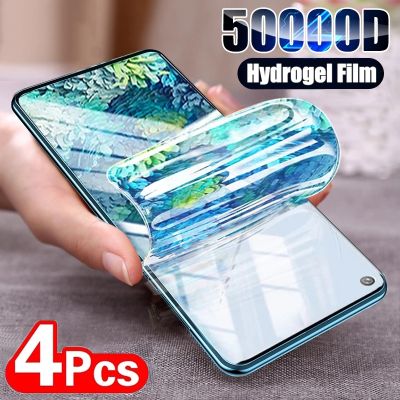 ฟิล์มไฮโดรเจล4ชิ้น OPPO Reno 8 Lite 5G 9 Pro Plus 7 6 5 Z ปกป้องหน้าจอสำหรับค้นหา X3 Neo X5