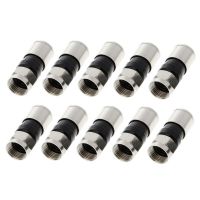 Pack of 10 pieces of RG6 F type compression 2.7cm snap seal plug connector suitable for sky satellite cable electrical connector Electrical Connectors