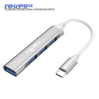 USB ฮับ4ฮับ USB พอร์ต USB บางมินิอะแดปเตอร์ข้อมูลดองเกิลมีพอร์ตพร้อมสายเคเบิลสำหรับแฟลชไดร์ฟเครื่องพิมพ์แล็ปท็อป PC