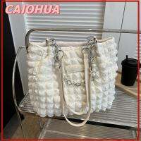 CAIOHUA ผ้าลายสก็อต กระเป๋านักช้อป hobos เบาะผ้าฝ้ายขนเป็ด เมฆจีบ กระเป๋า Crossbody แฟชั่นสำหรับผู้หญิง ลำลองแบบสบายๆ กระเป๋าถือโฮโบ ผู้หญิงผู้หญิงผู้หญิง