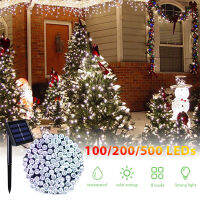 Agreestylelife 100/200/500 LED Solar String Lights Outdoor Lighting Waterproof Decorative Led String Lights 8 Modes Solar Powered Fairy String Lights