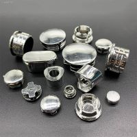 ♤✱❏ 10Pcs Electroplated Plastic Plug Silver Round Pipe Plugs Bung Insert Stopper Stainless Steel Tube Blanking End Cover Caps