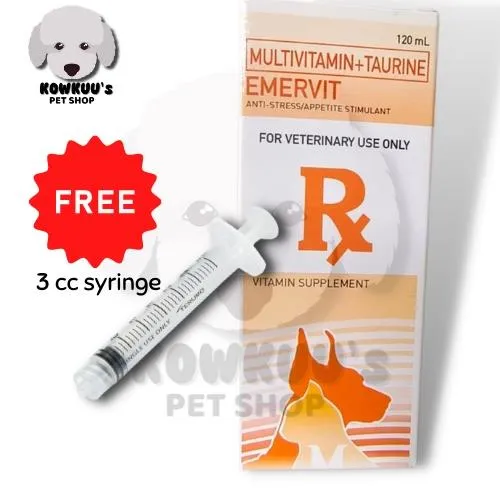EMERVIT Multivitamin Taurine Supplements AntiStress/ Appetite