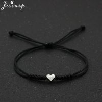 Simple Tiny Heart Charms Woven Cotton Rope String Bracelet Pray Yoga Handmade Pure Color Handmade Bracelets Men Women 2022 New Charms and Charm Bracel