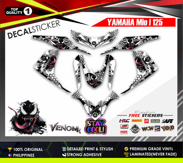 Yamaha Mio i 125 Decals High Quality Waterproof, Laminated Sticker