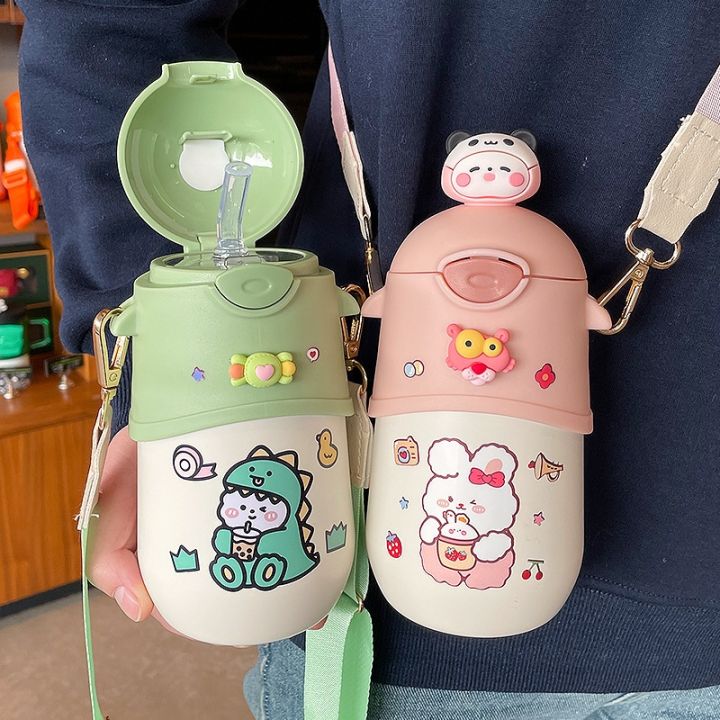 jh-large-capacity-500ml-strap-female-doll-cartoon-portable-straw-high-value-belly-cup-304-stainless-steel-insulation