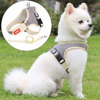 【jw】☸ Newest Saddle Dog Harness Durable Suede Harnesses Leash Sets for Small Pomeranian Shih Tzu mascotas Lead Chain