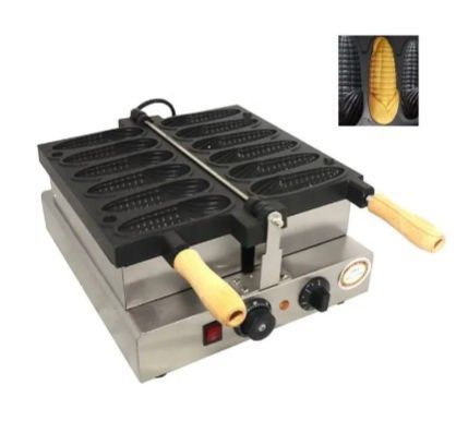 เครื่องทำวาฟเฟิล-เครื่องวาฟเฟิลข้าวโพด-corn-waffle-maker-baker-non-stick-6pcs-ใช้ไฟฟ้า